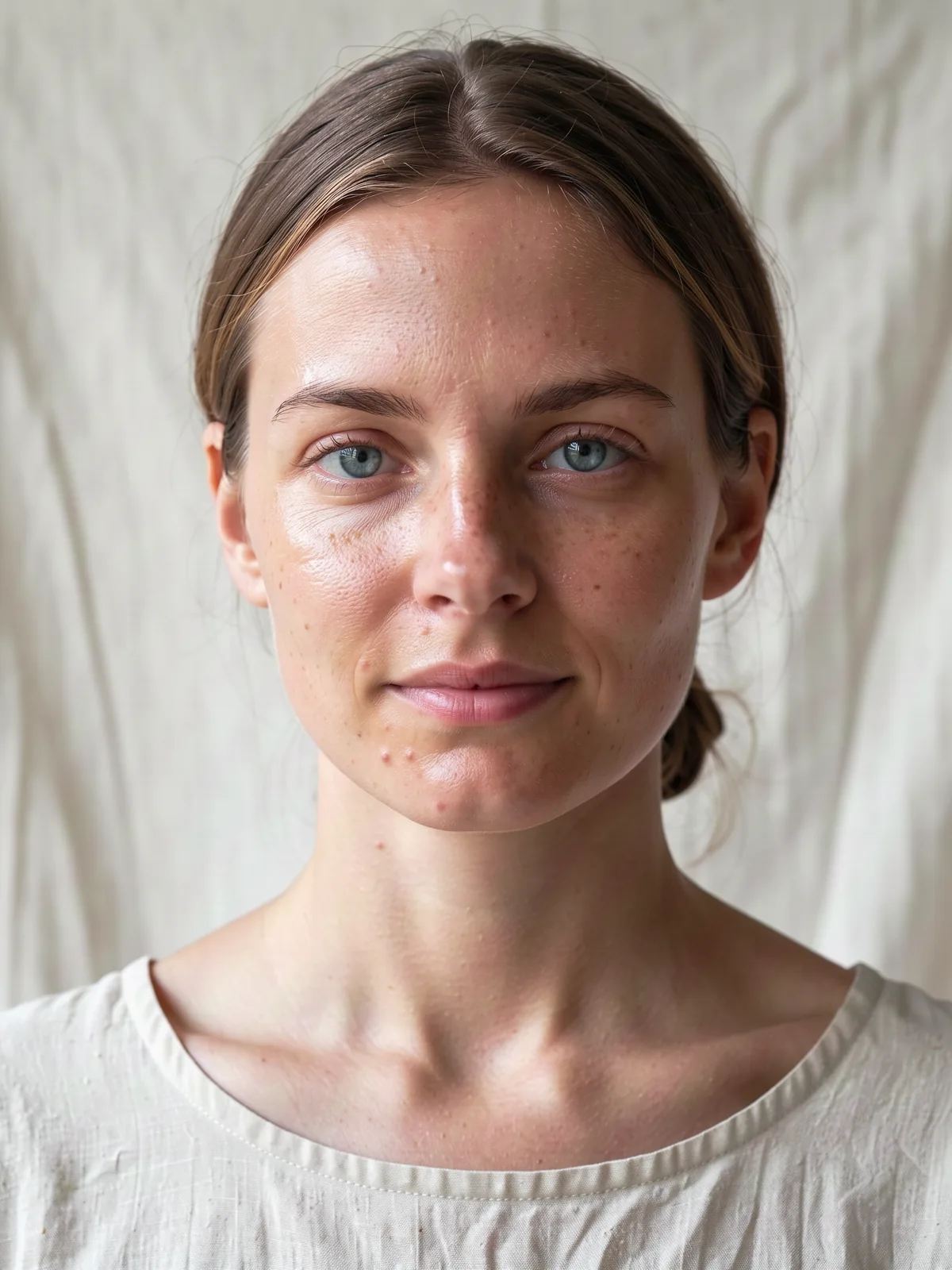 Beauté, lumière de fenêtre, peau naturelle.