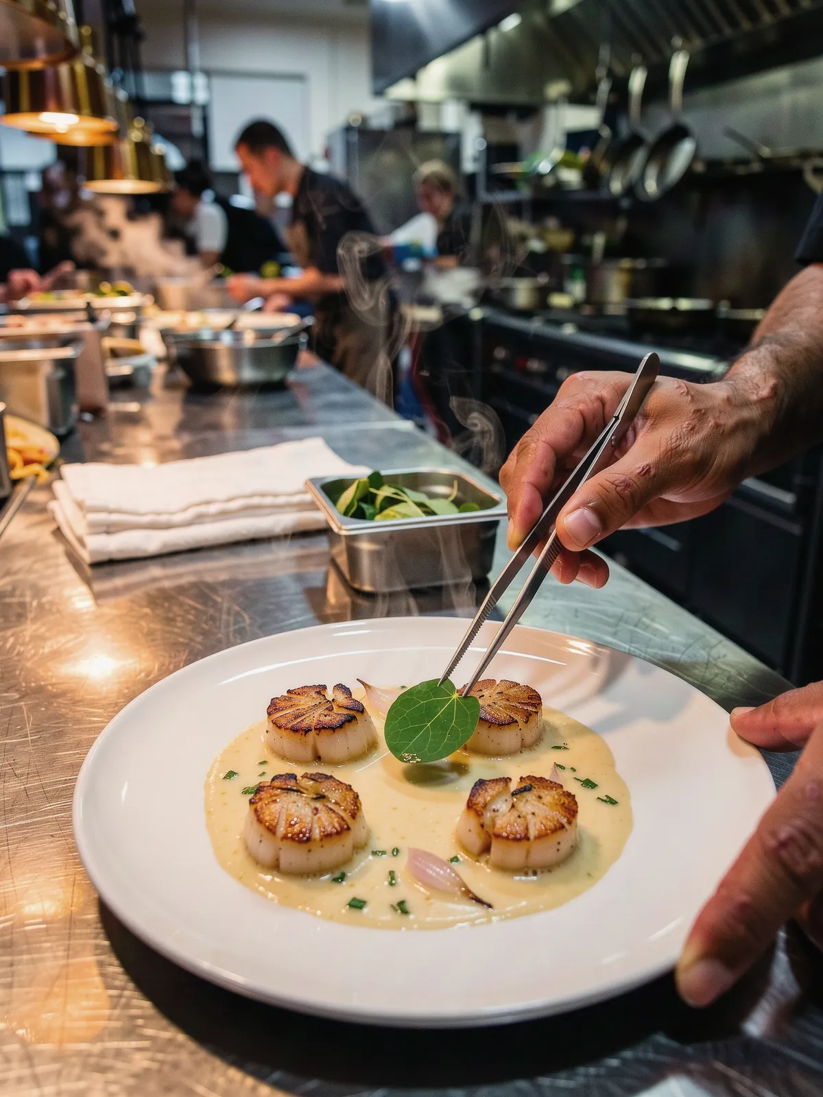 Dressage en cuisine, service du soir.