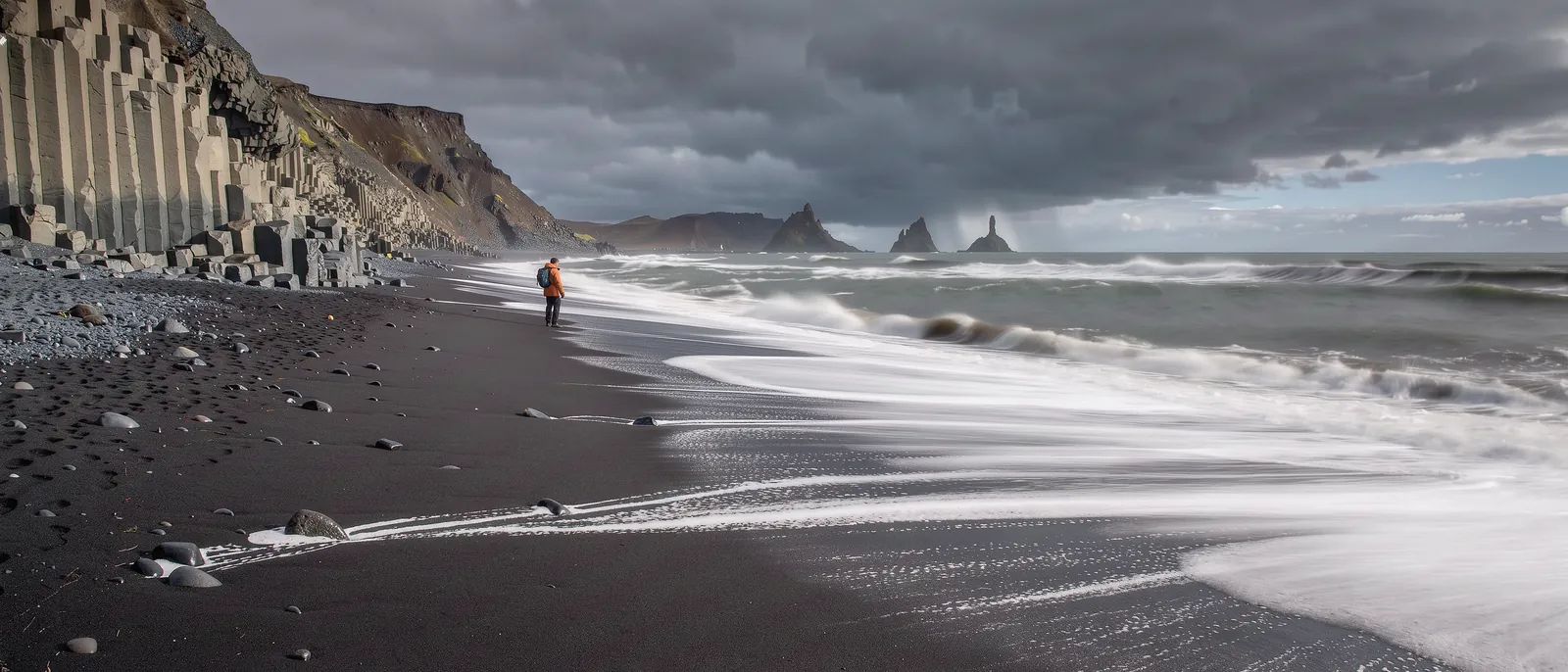 Plage noire d’Islande, pose longue.