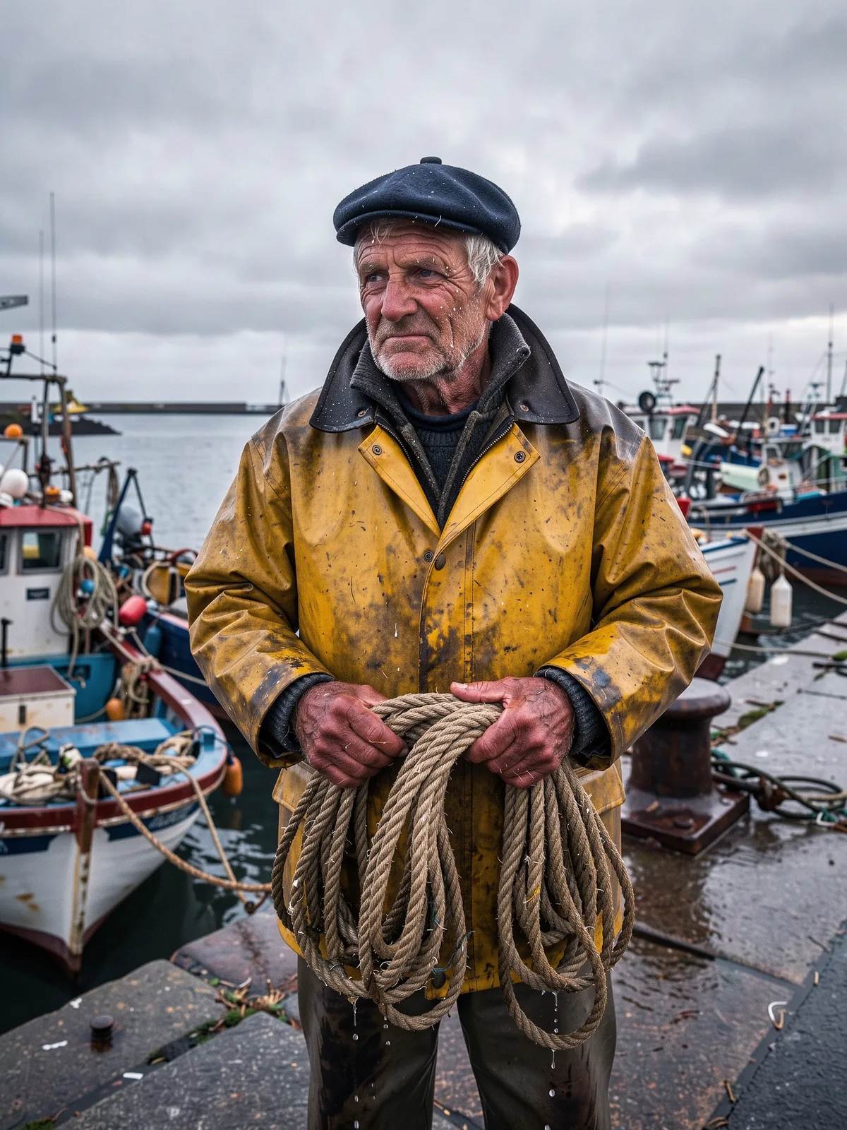 Portrait d’un pêcheur breton.