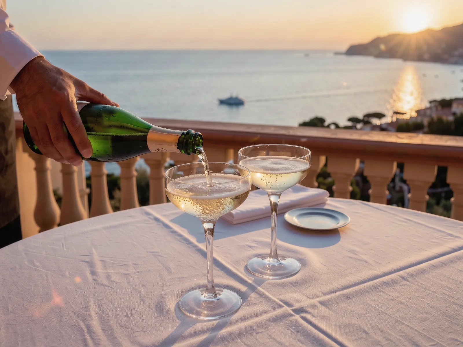 Art de vivre, terrasse sur la Riviera.