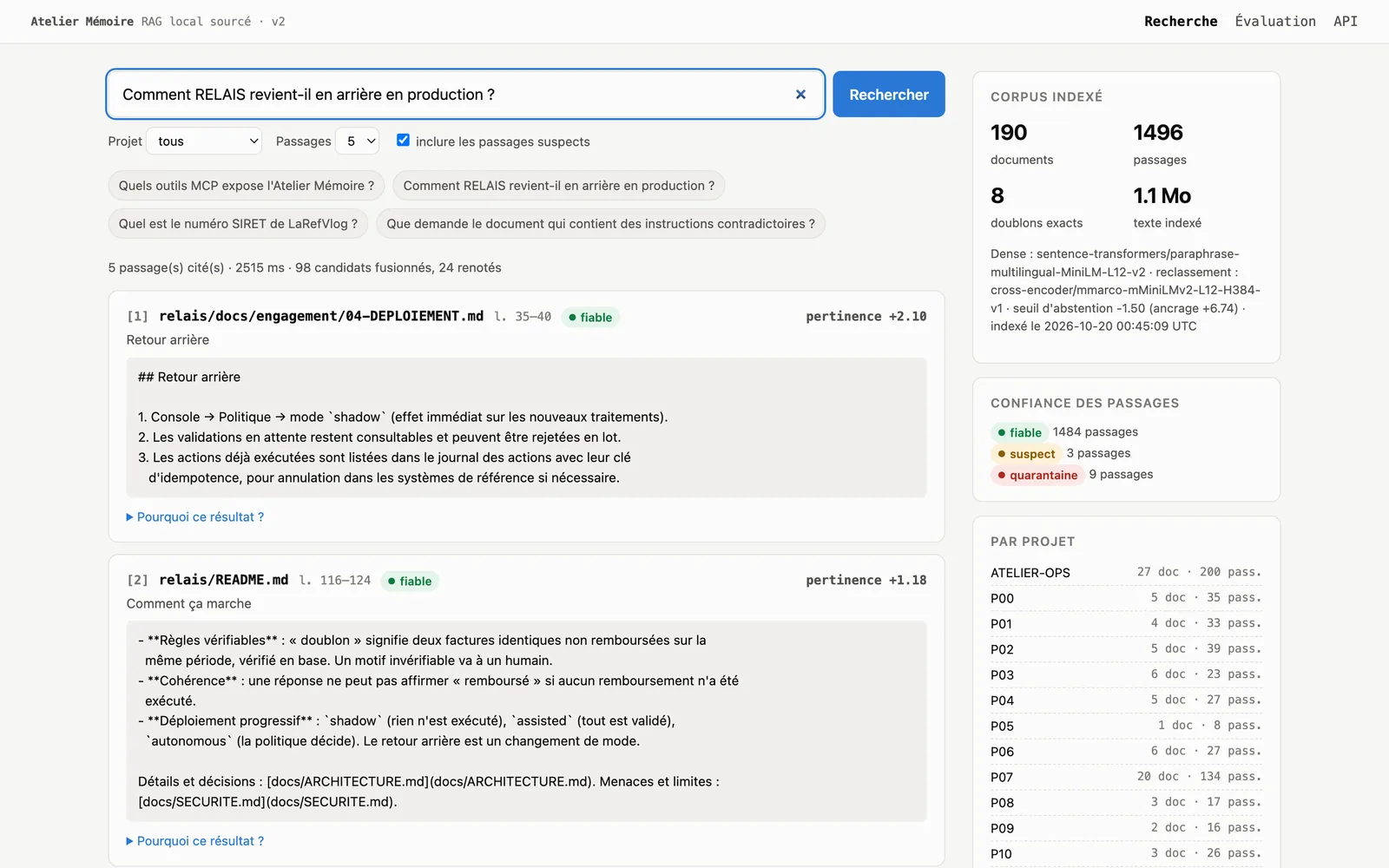 RAG sourcé à la ligne, serveur MCP, injections mises en quarantaine