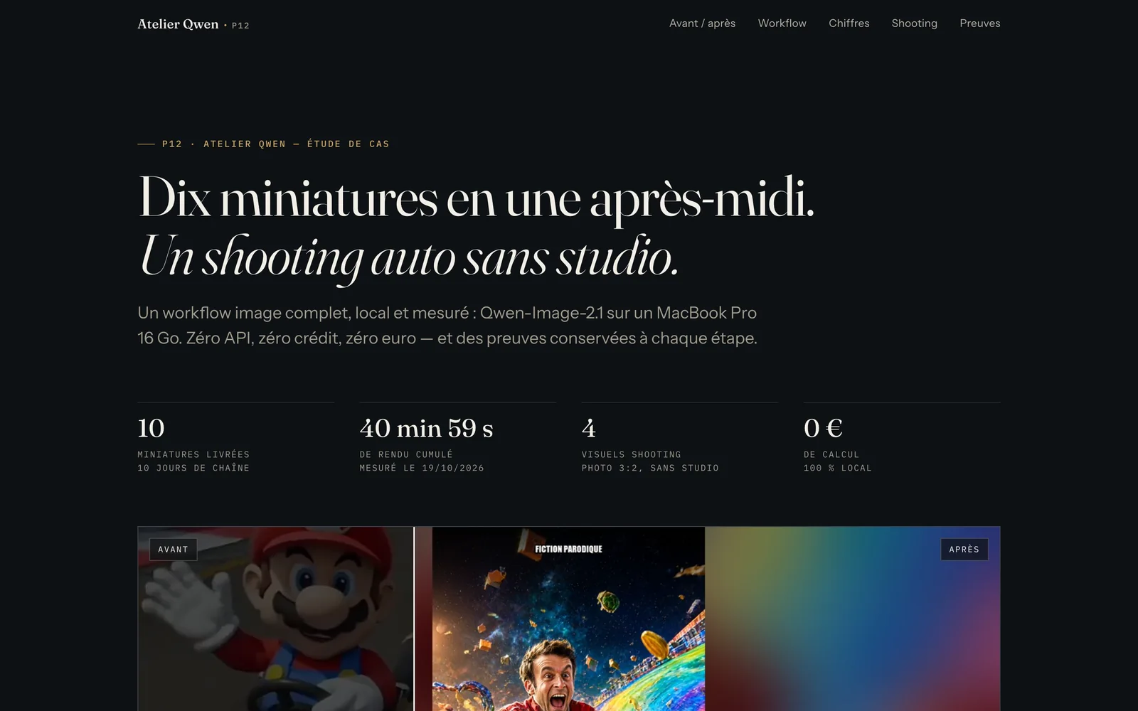La présentation autonome, prête à montrer à un client.
