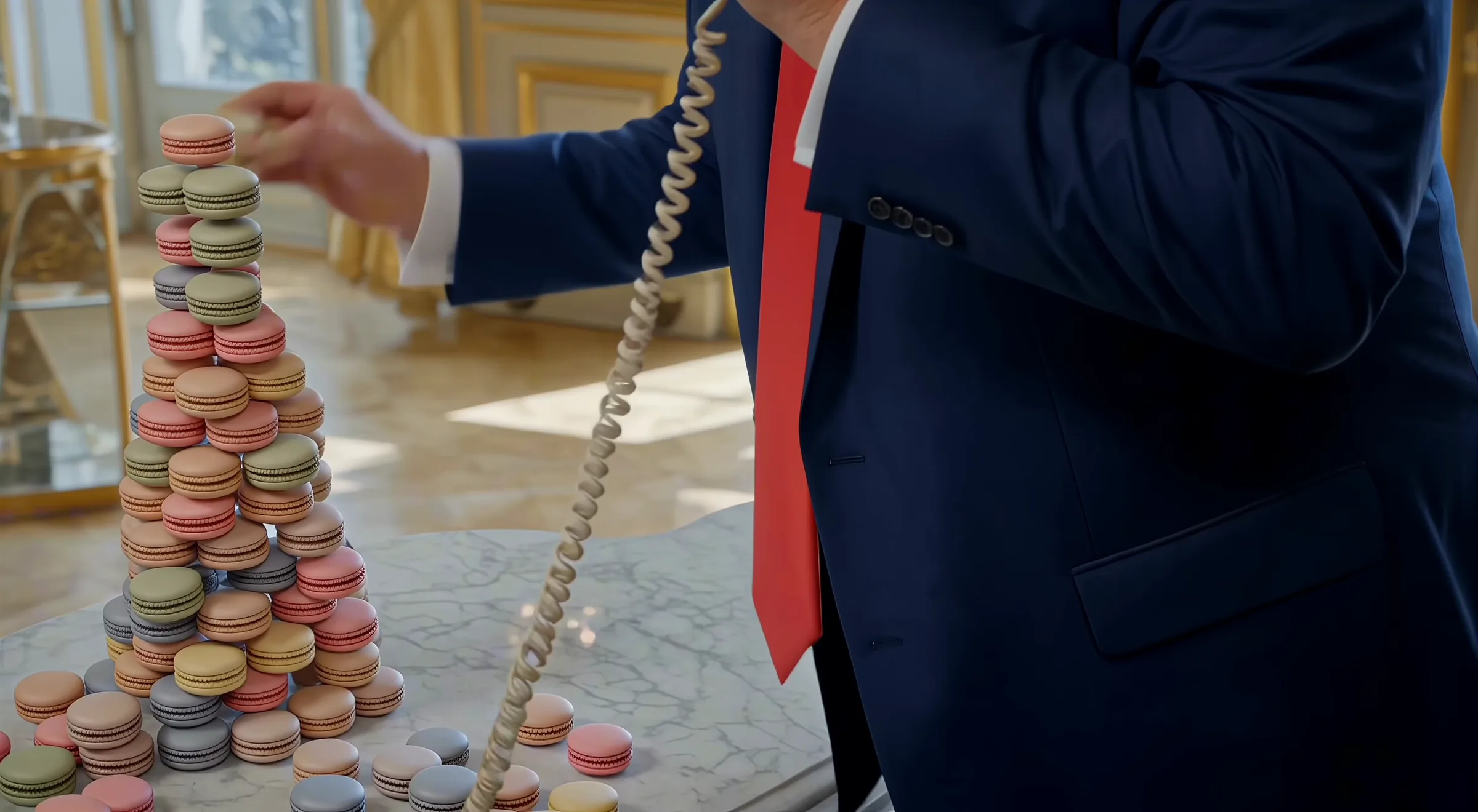 La pyramide de macarons.
